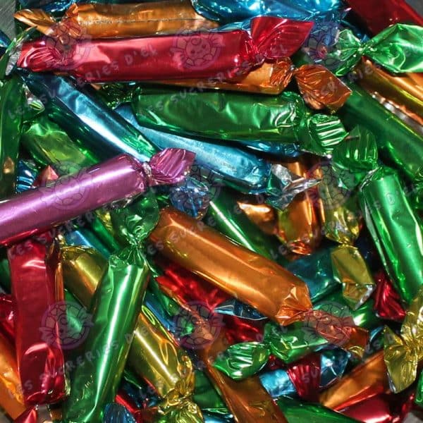Mini Sucre d'orge aux fruits emballés individuellement en papillote