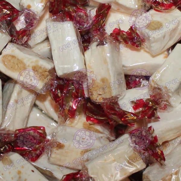 Nougat aux amandes en papillote sachet individuel