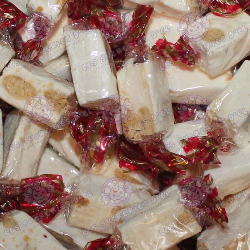Nougat aux amandes en papillote sachet individuel
